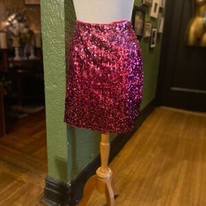 Glamorous Fuchsia Sequin Mini Skirt
